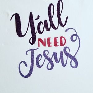 YA'LL NEED JESUS V-NECK T-SHIRT